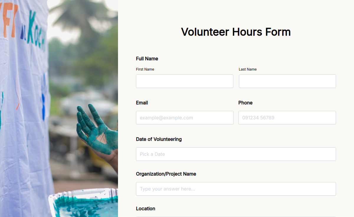 Volunteer Hours Form