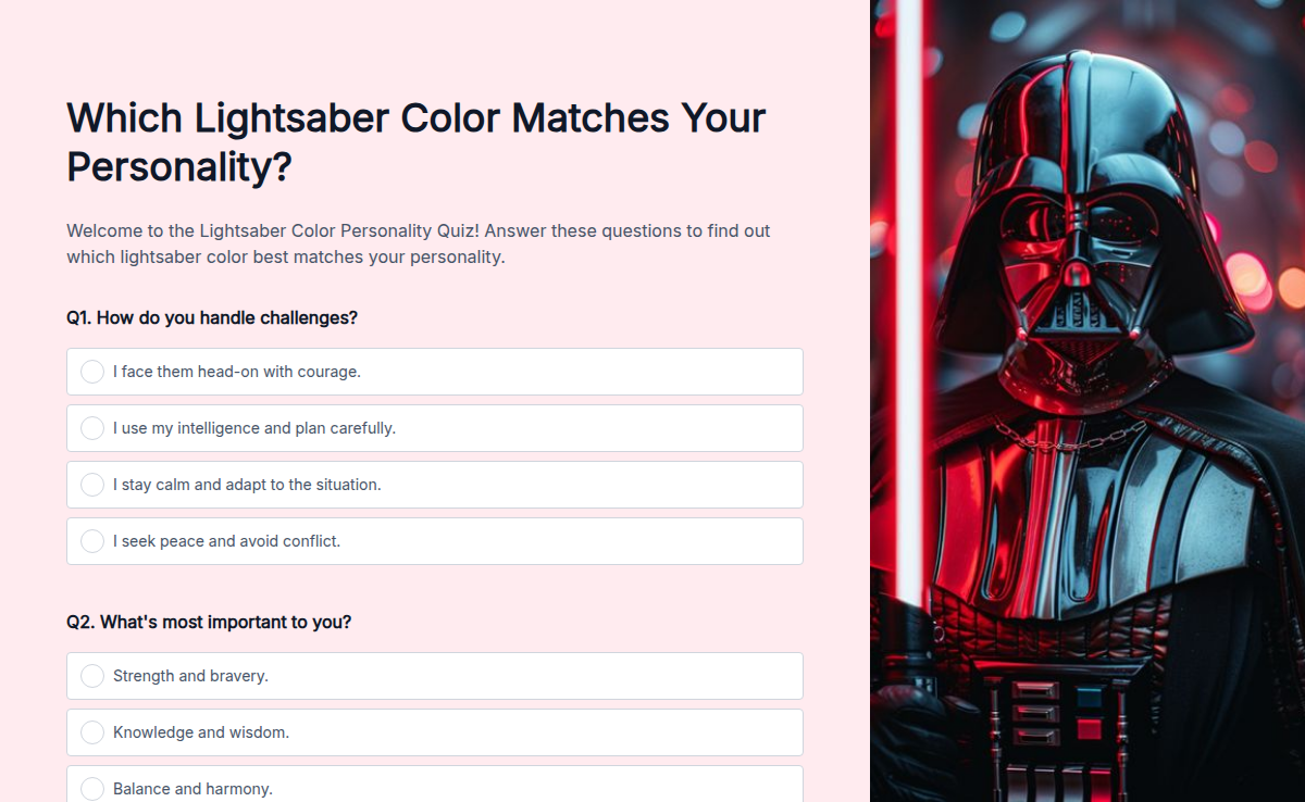 Lightsaber Color Quiz