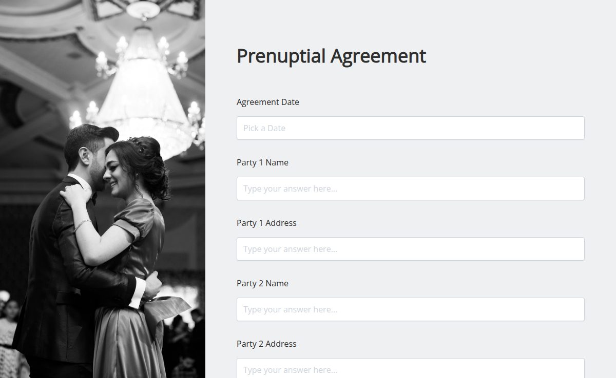Prenuptial Agreement PDF Form