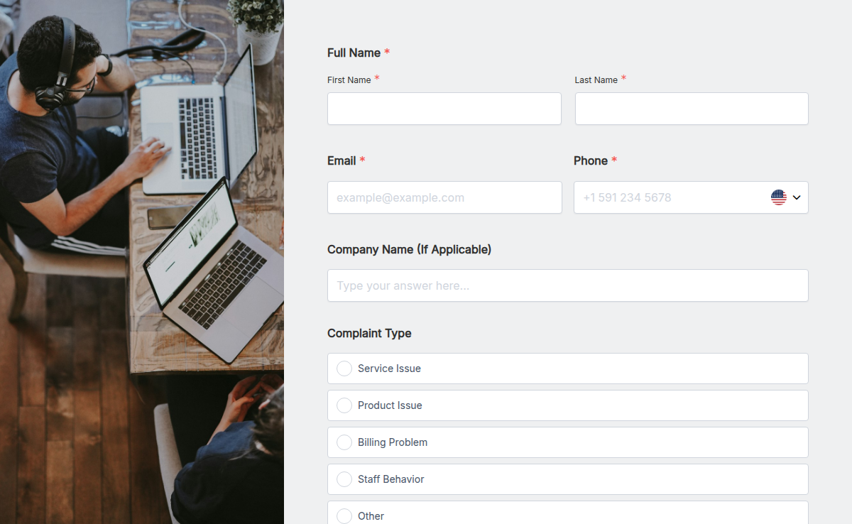 Client Complaint Form
