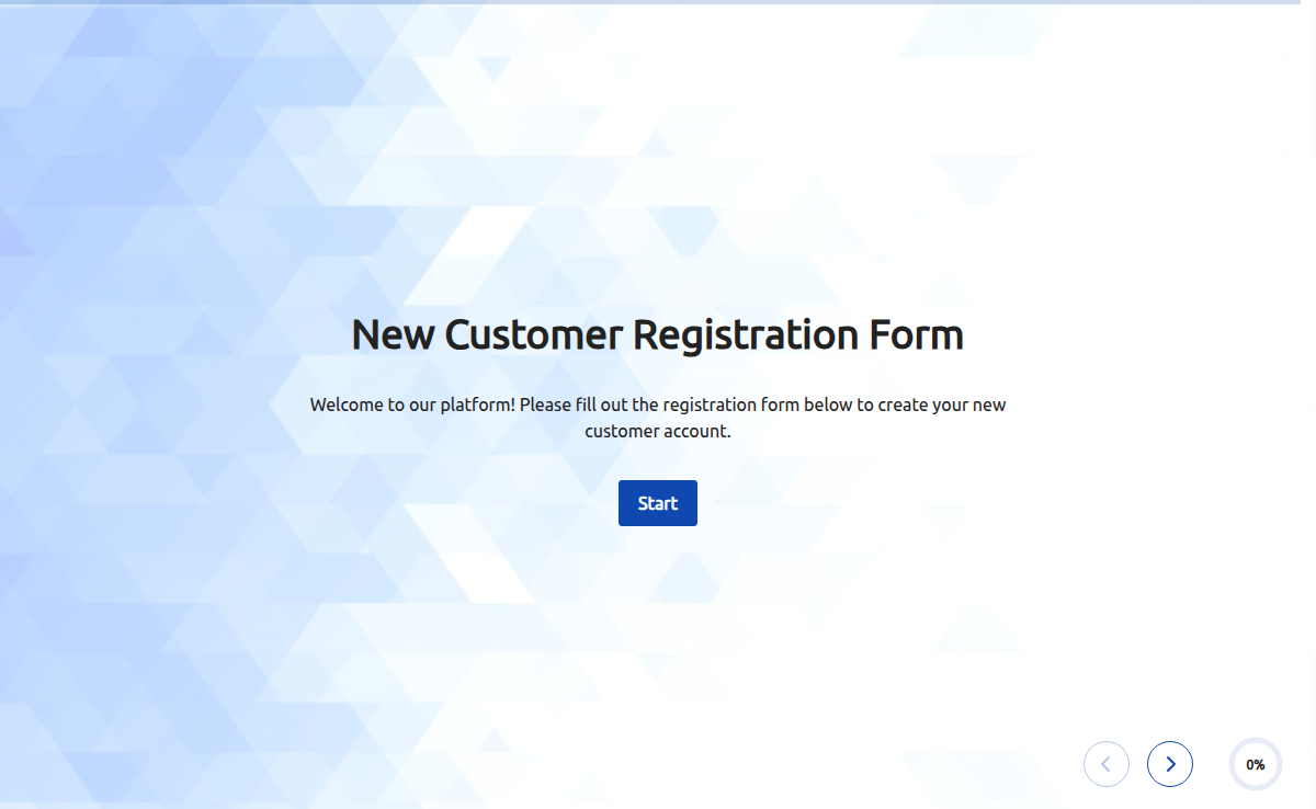 New Customer Registration Form