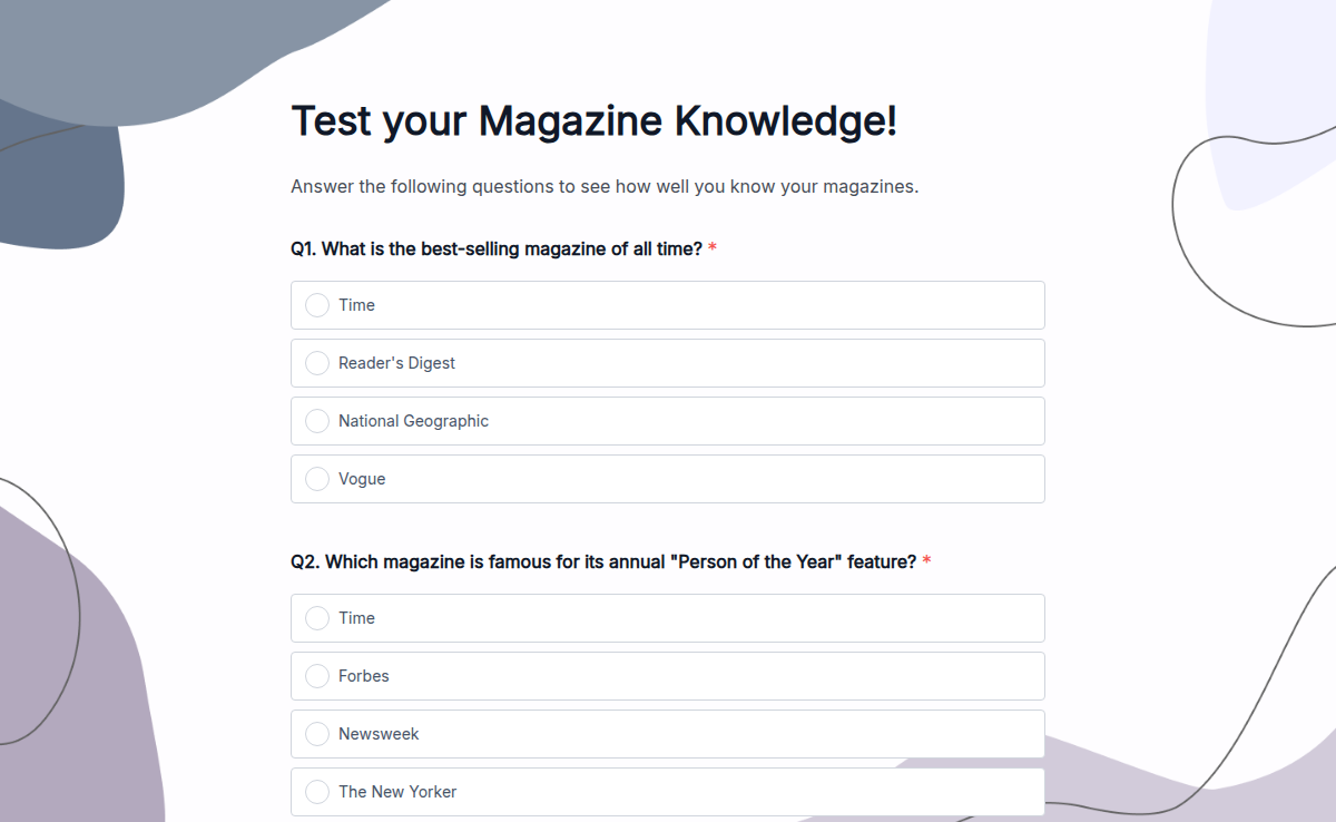 Magazine Quiz