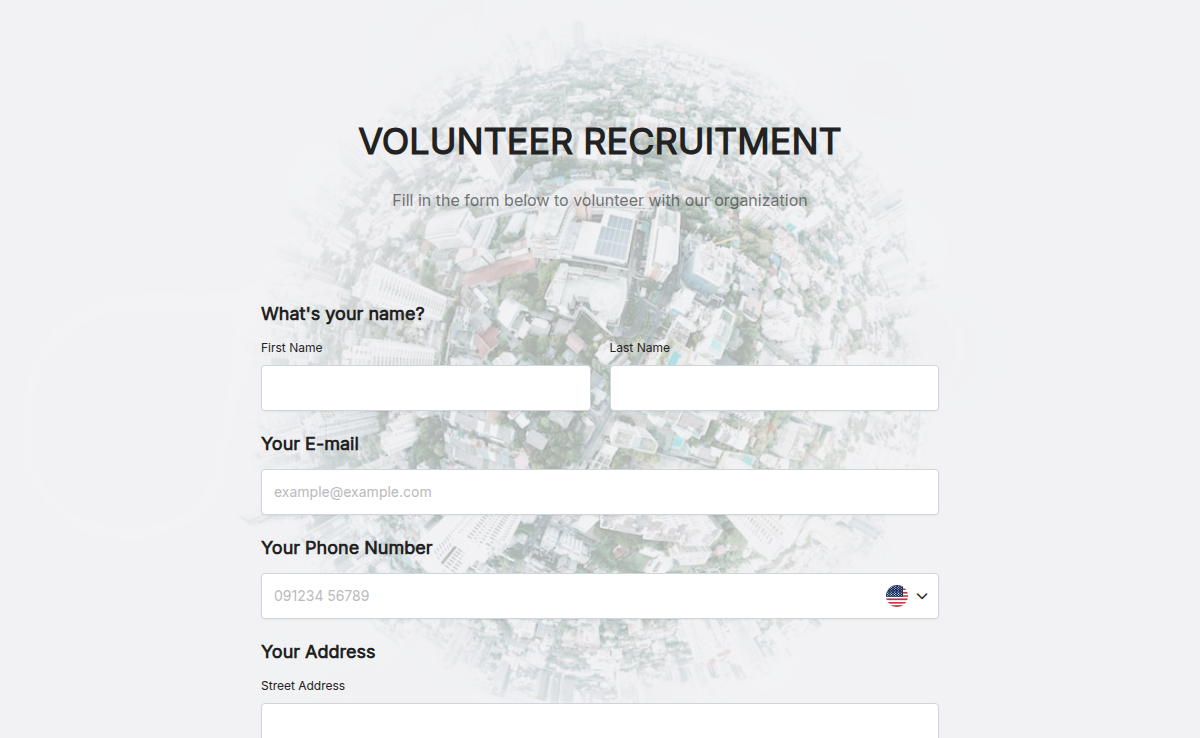 Volunteer Recruitment Template
