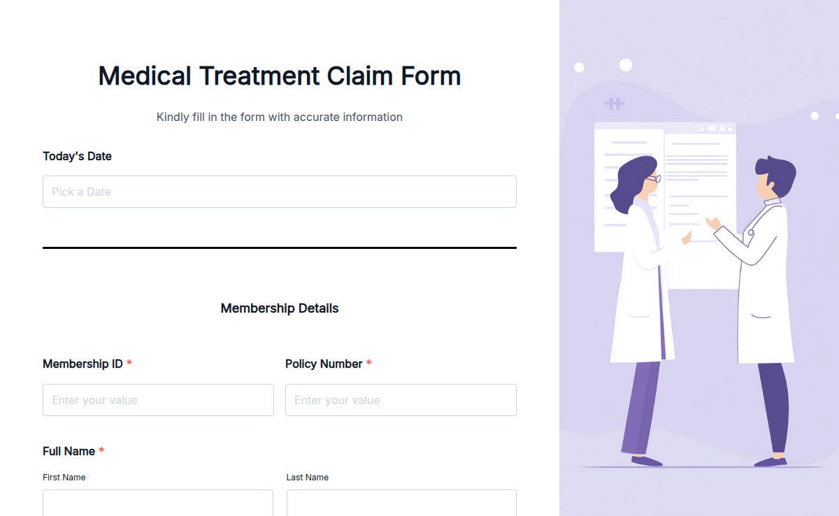 Medical Treatment Claim Form