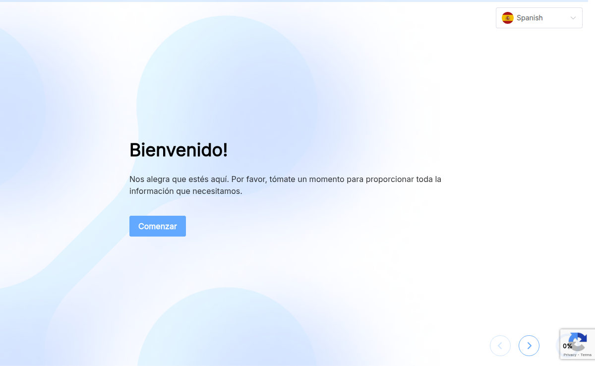 Job Application Form in Spanish
