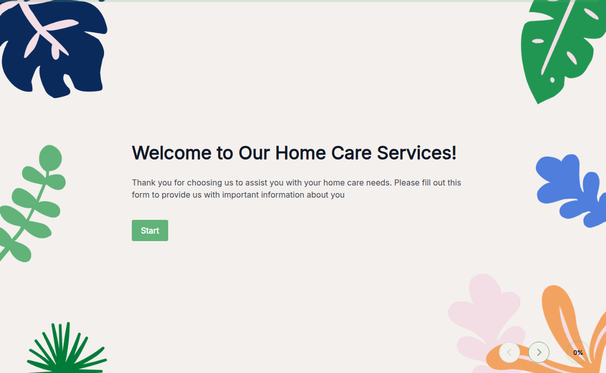 Home Care Intake Form