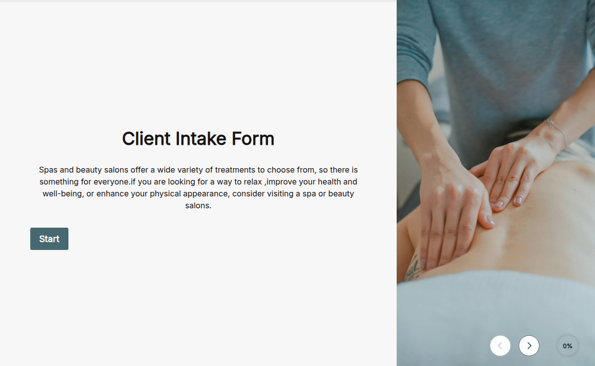 Salon & Spa Client Intake Form