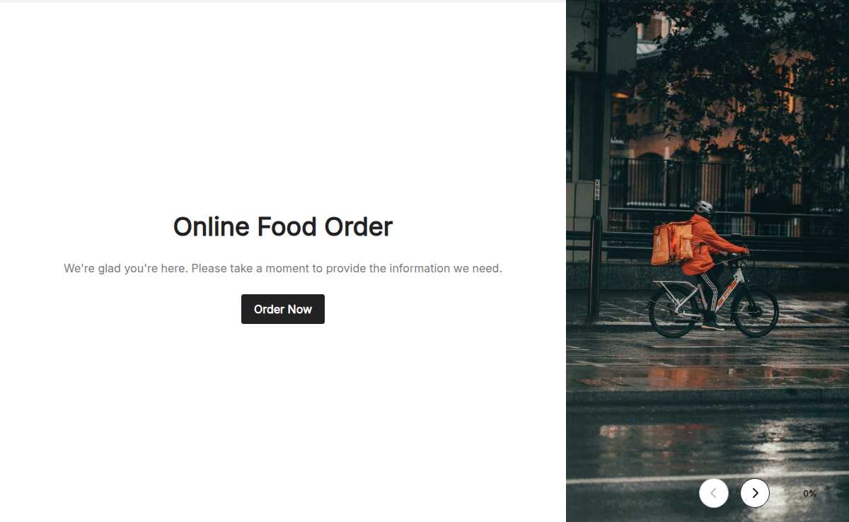 Online Food Order Form