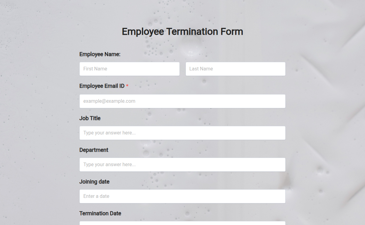 Termination Form