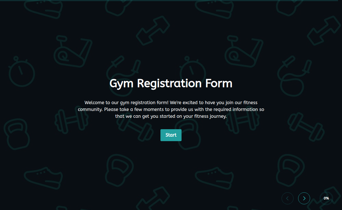 Gym Registration Form