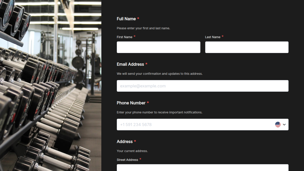 Gym Membership Sign-Up