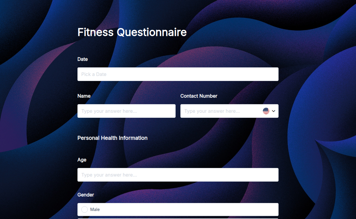 Fitness Questionnaire