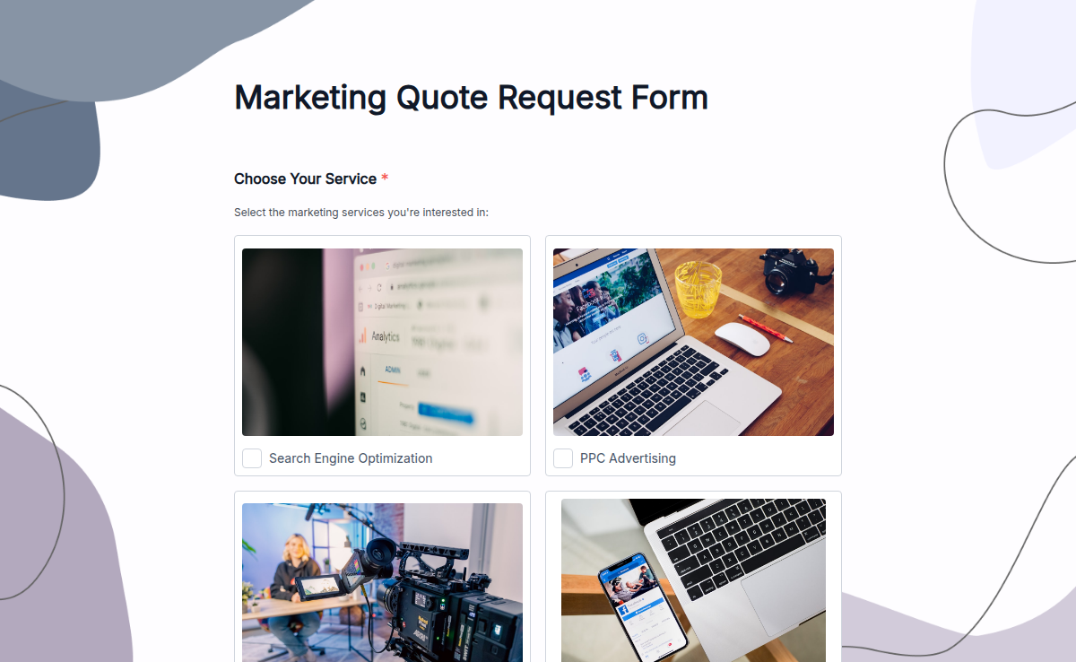 Marketing Quote Request Form