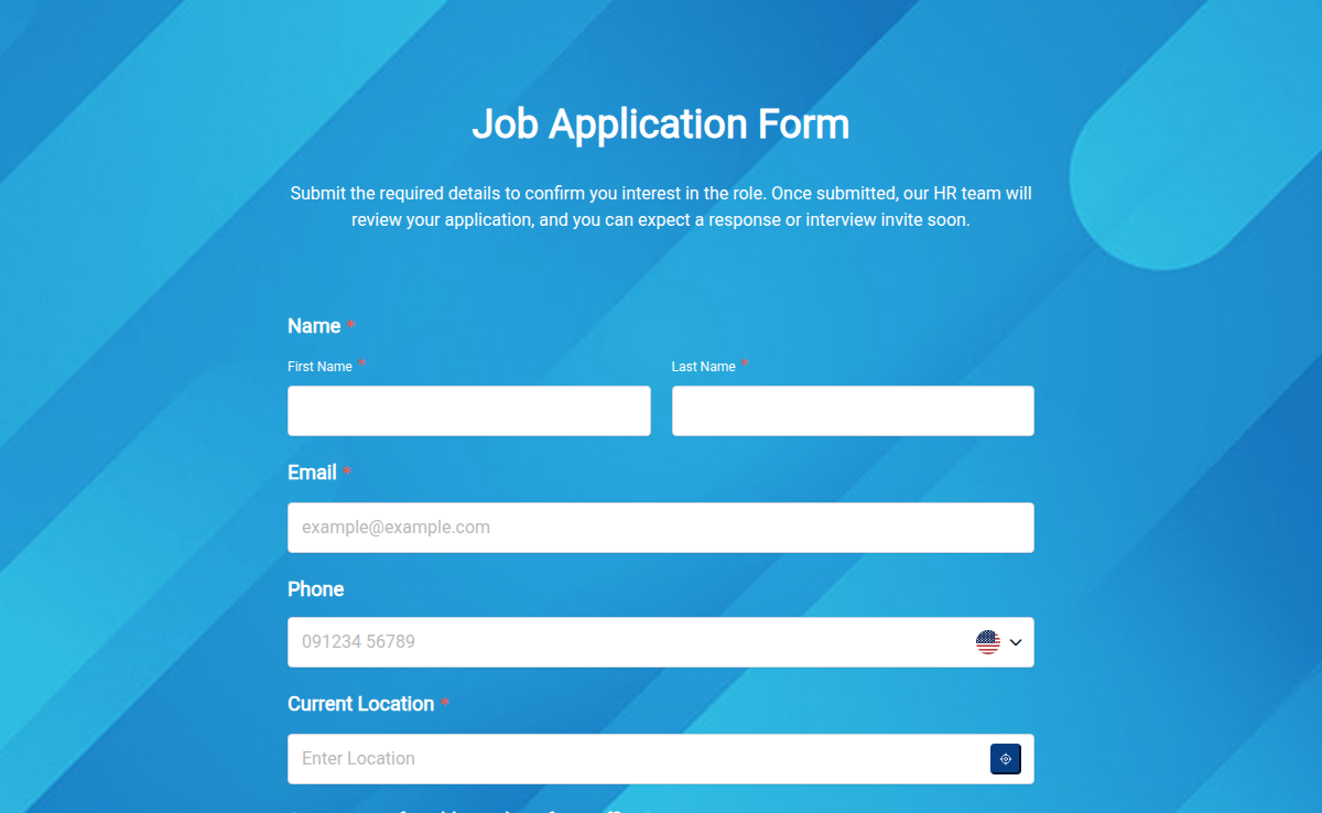 Job Application Form