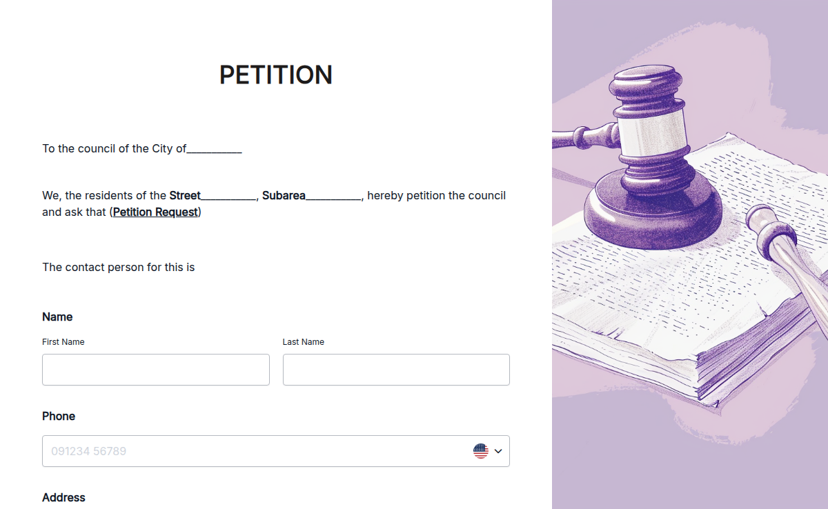 Petition Form Template