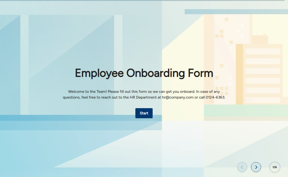Employee Onboarding Form