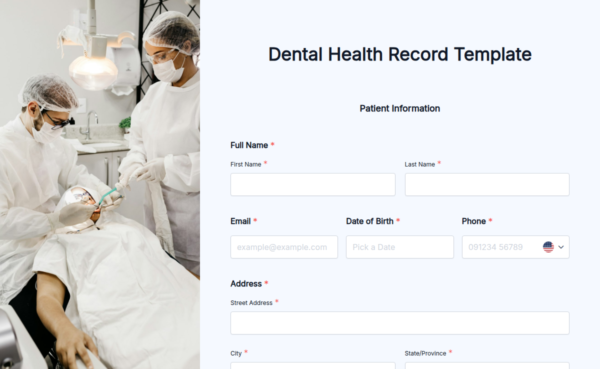 Dental Health Record Template