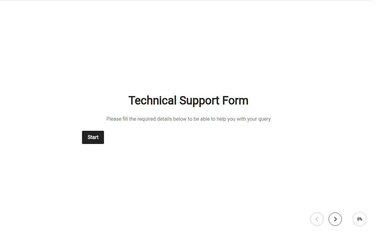 Technical Support Form