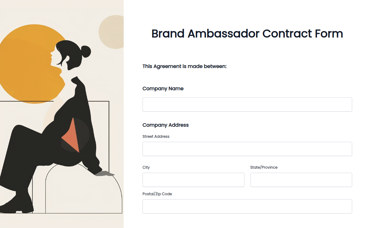 Brand Ambassador Contract Form