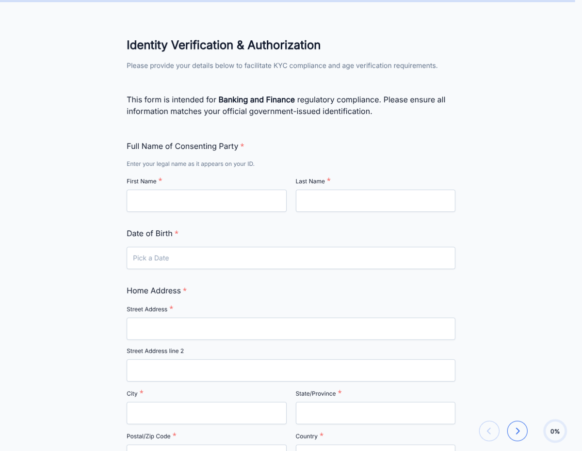 Identity Verification and Authorization Consent