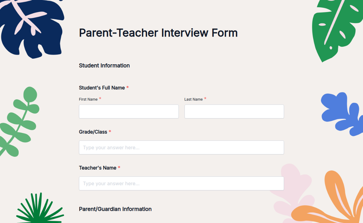 Parent-Teacher Interview Form