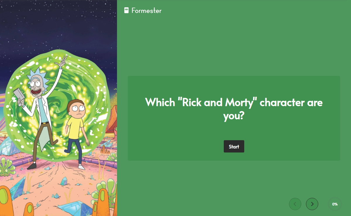 Which "Rick and Morty" character are you? Quiz Template