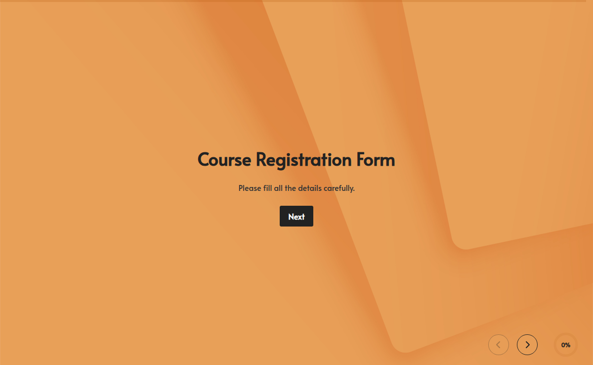 Course Registration Form