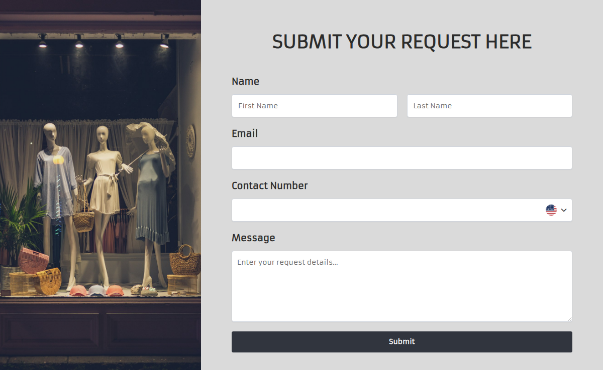 Boutique Store Request Form
