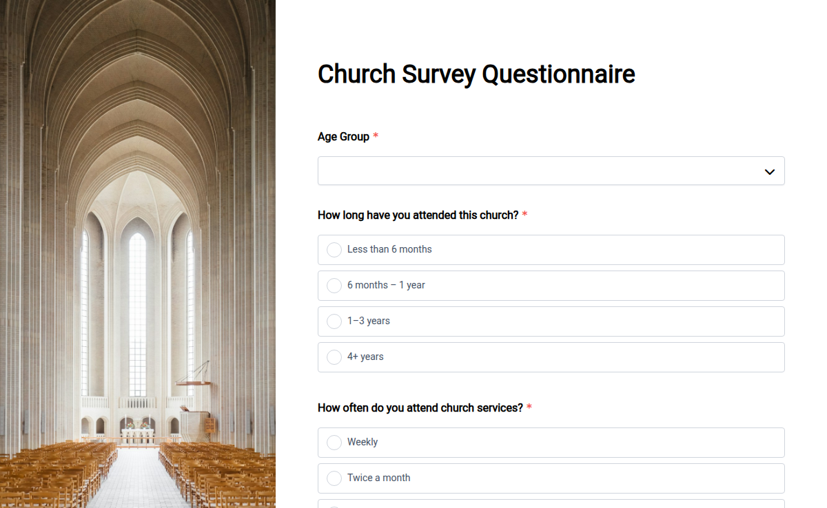Church Survey Questionnaire
