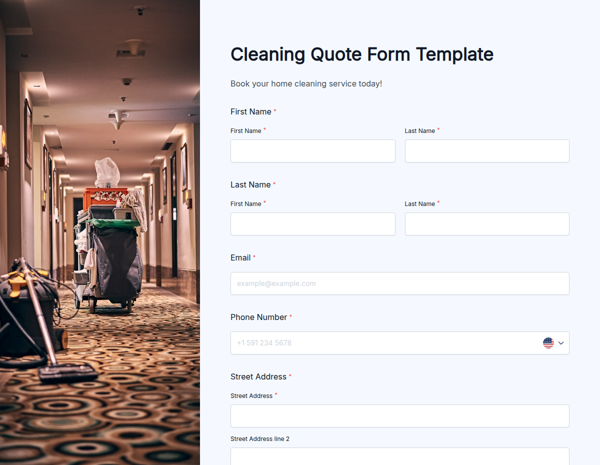 Cleaning Quote Form