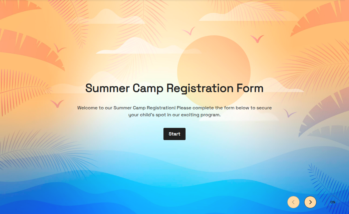 Summer Camp Registration Form