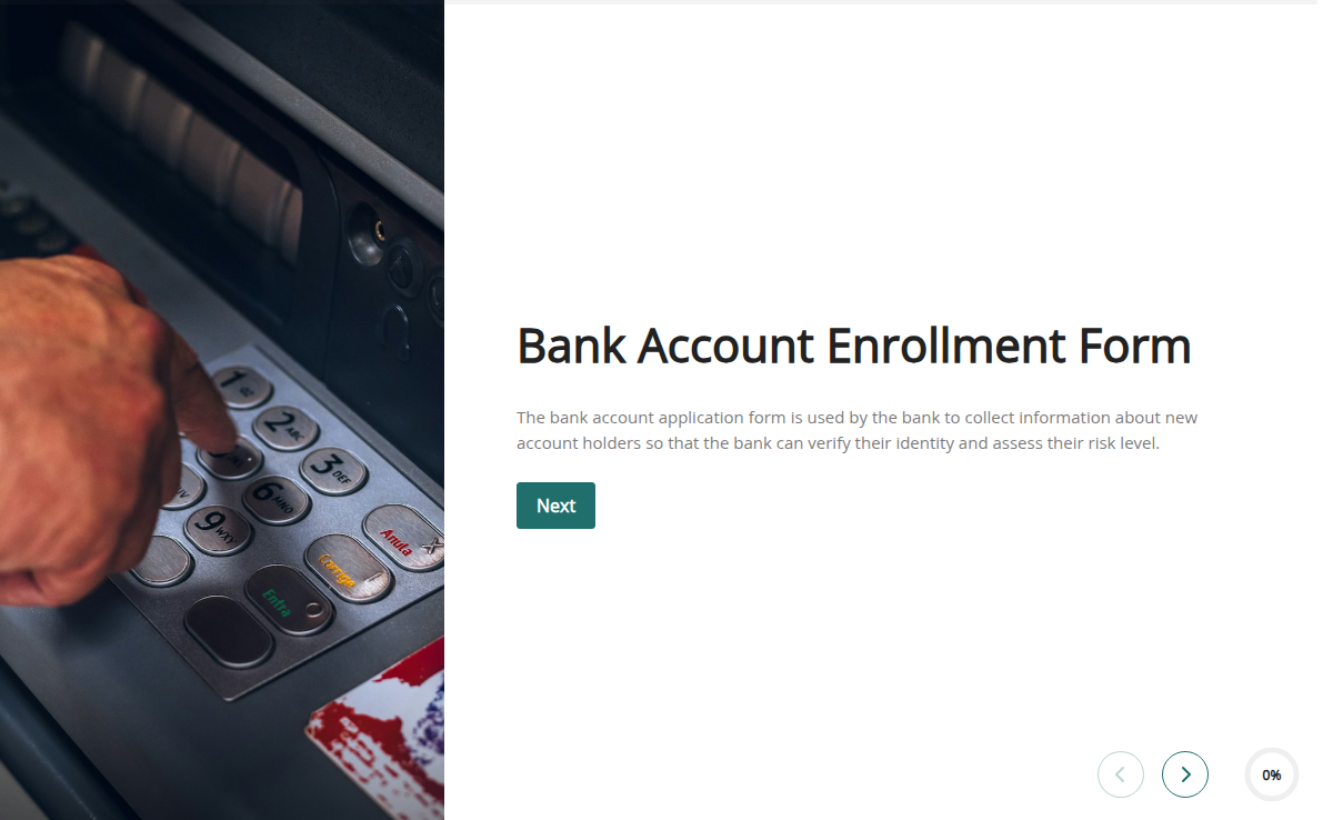 Bank Account Enrolment Form