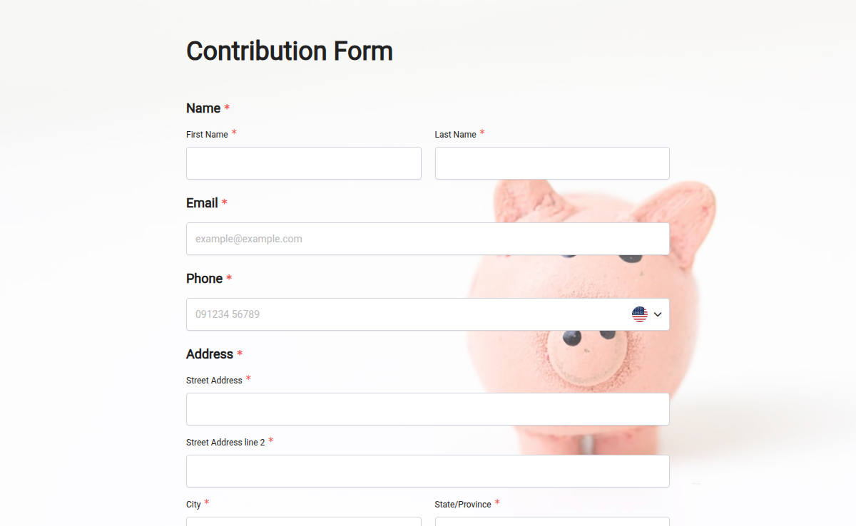 Contribution form