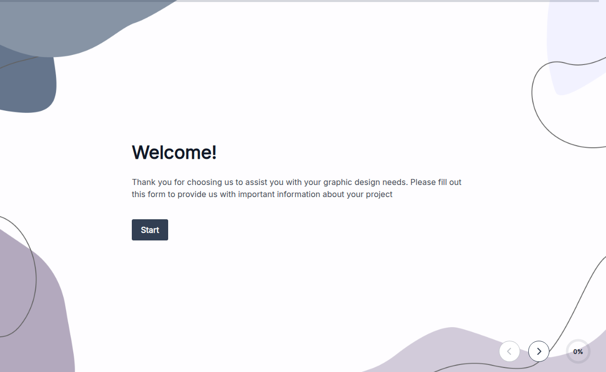 Graphic Design Intake Form