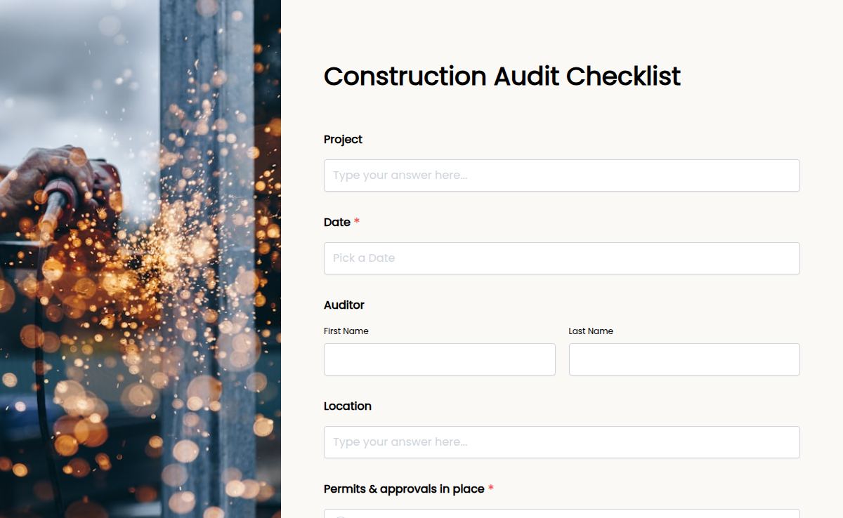 Construction Audit Checklist