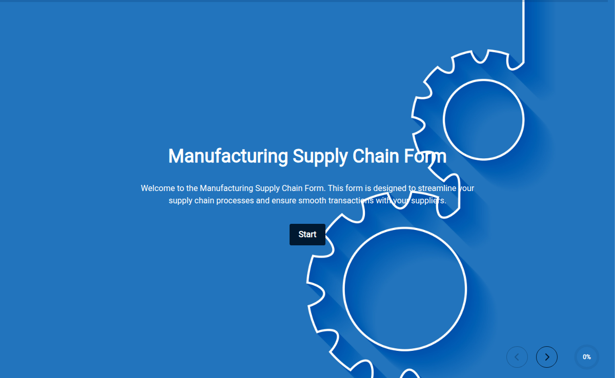 Manufacturing Supply Chain Form