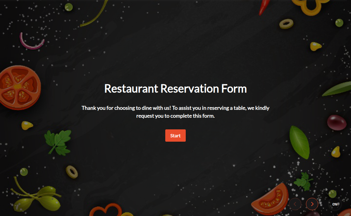 Restaurant Reservation Form
