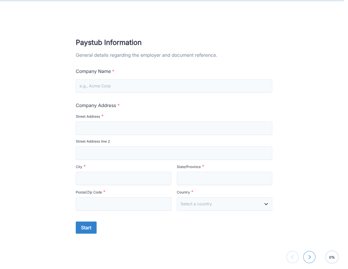 Professional Paystub Generator