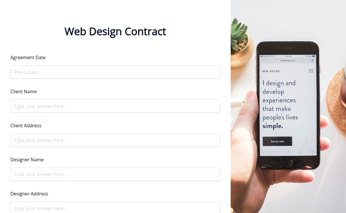 Web Design Contract