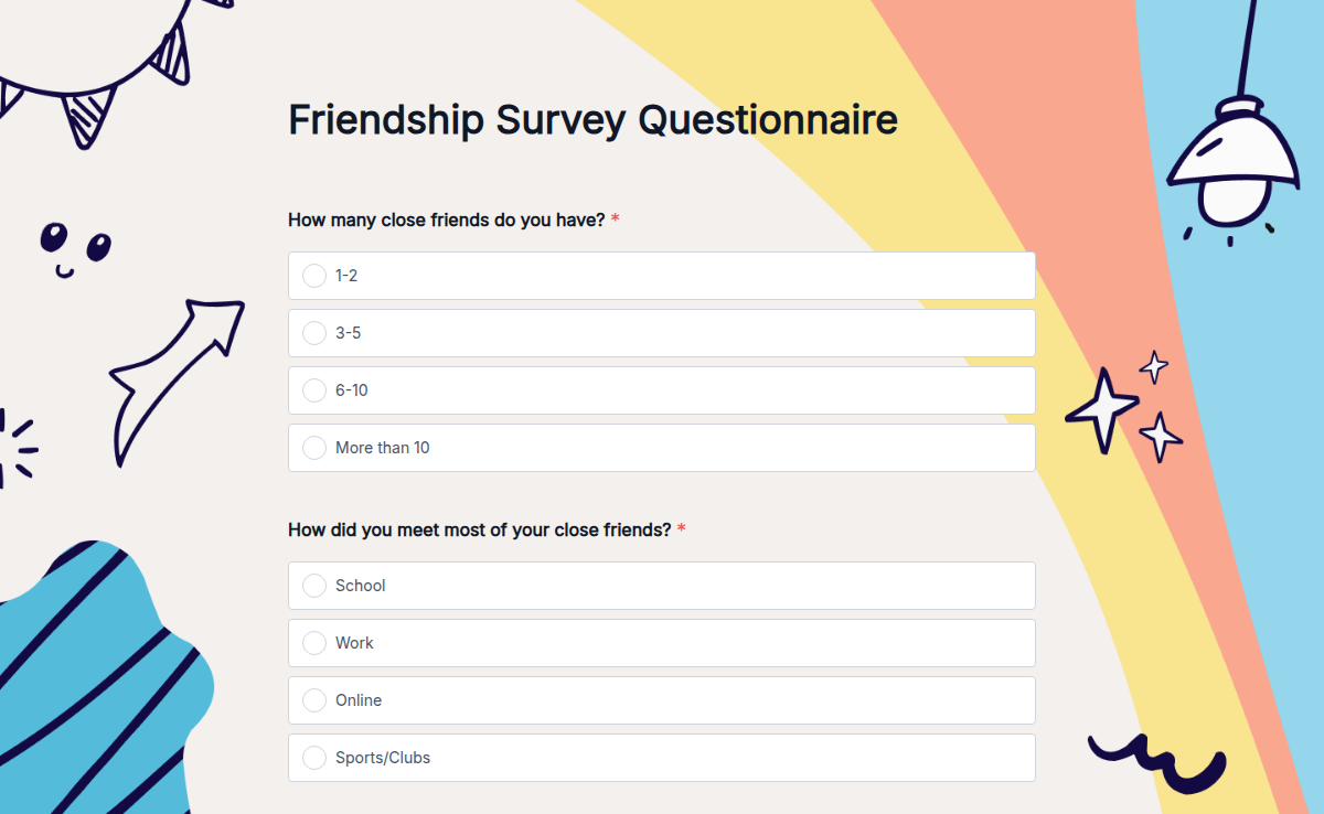 Friendship Survey Questionnaire