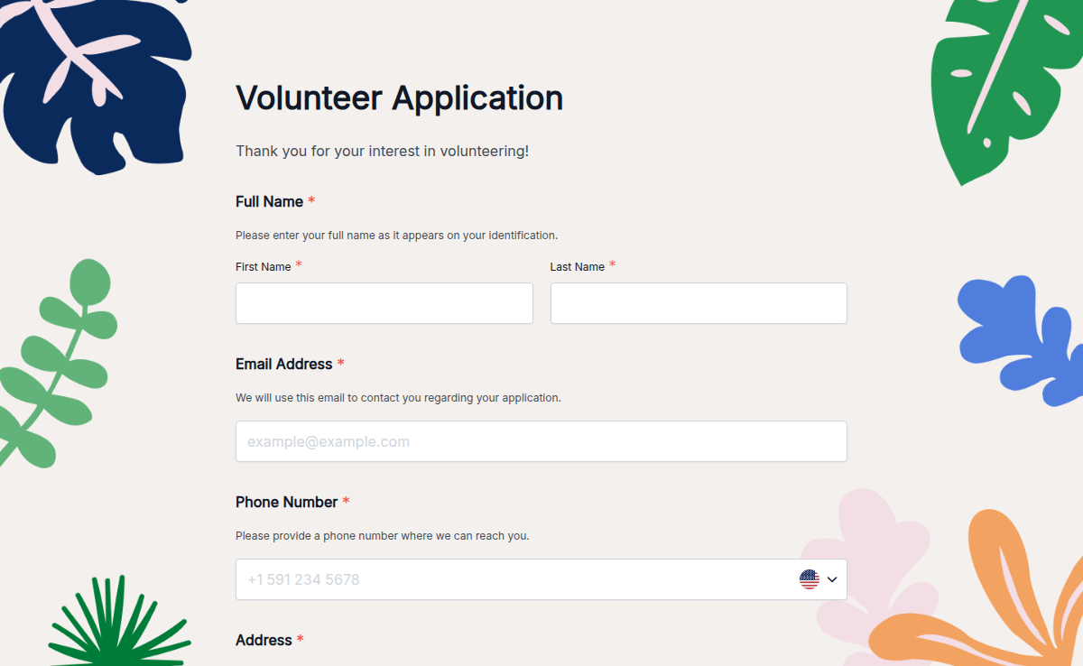 Volunteer Sign-Up Form