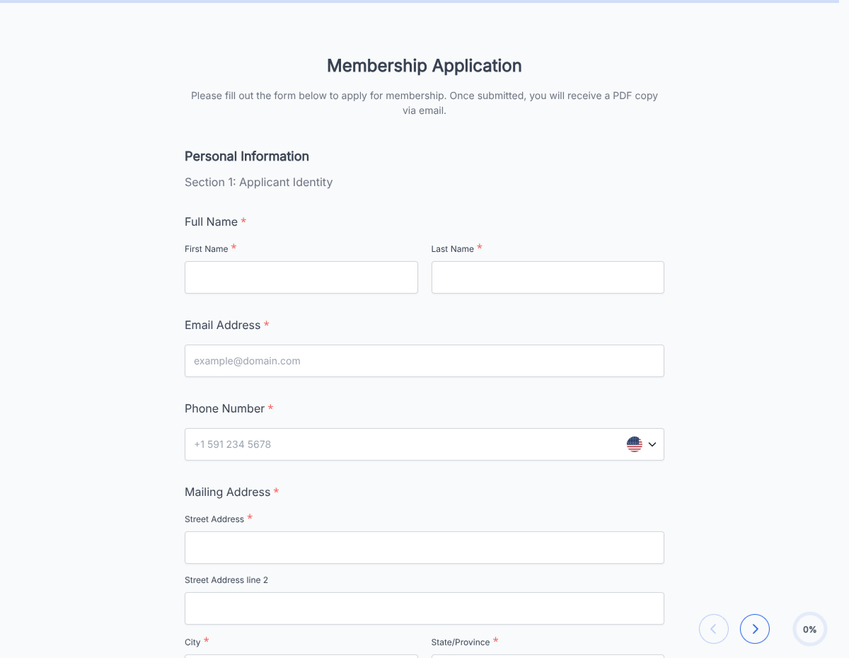 Membership Application Form