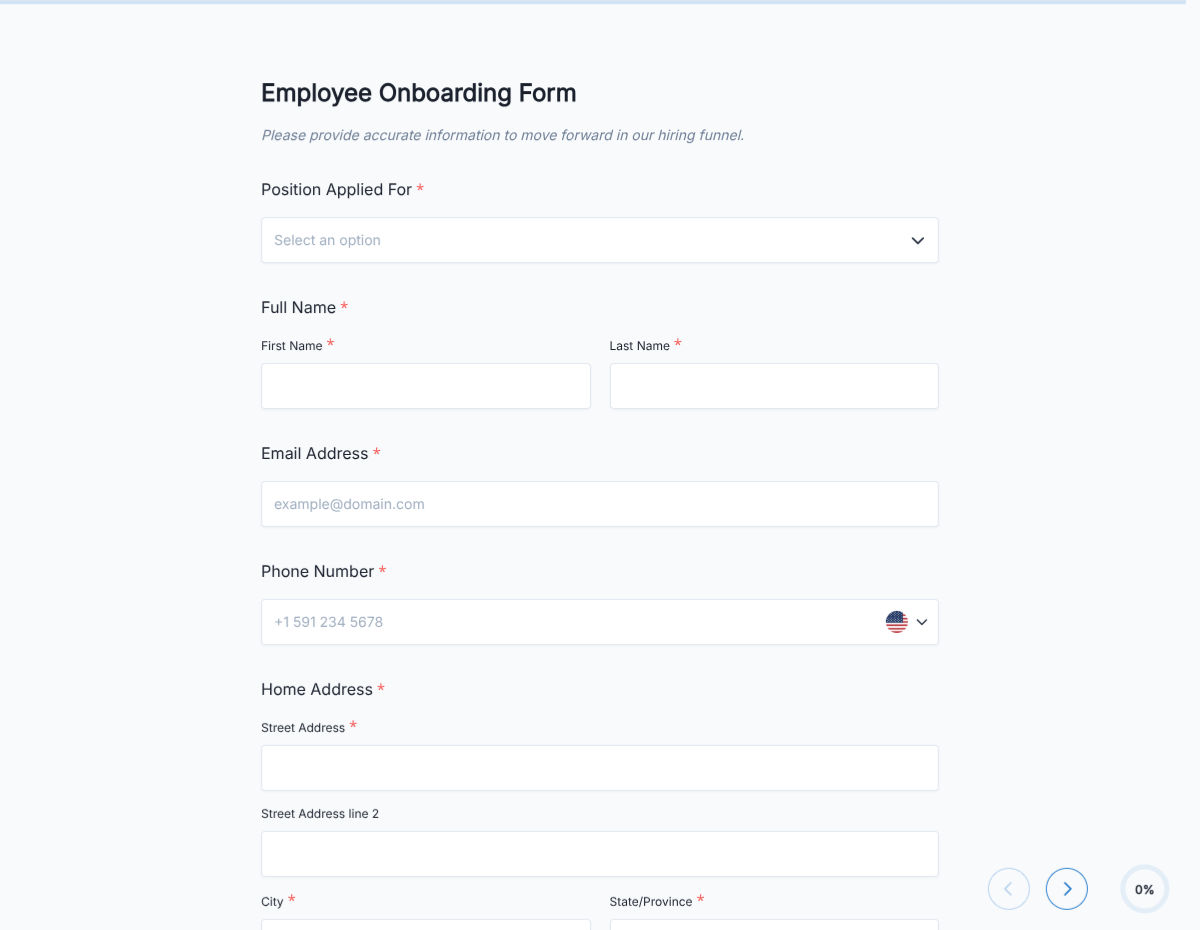 Employee Onboarding & Hiring Funnel Template