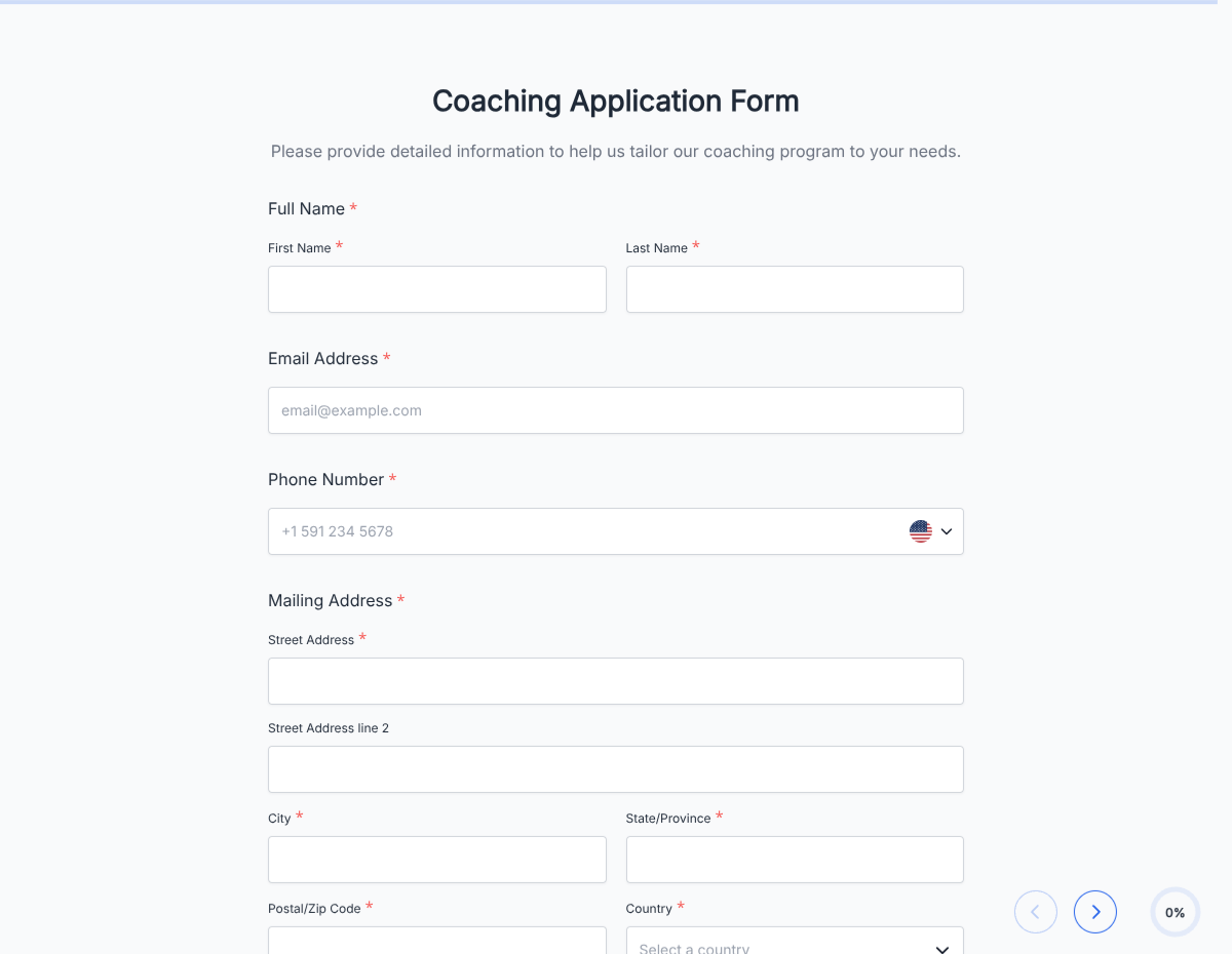 Executive & Life Coaching Application