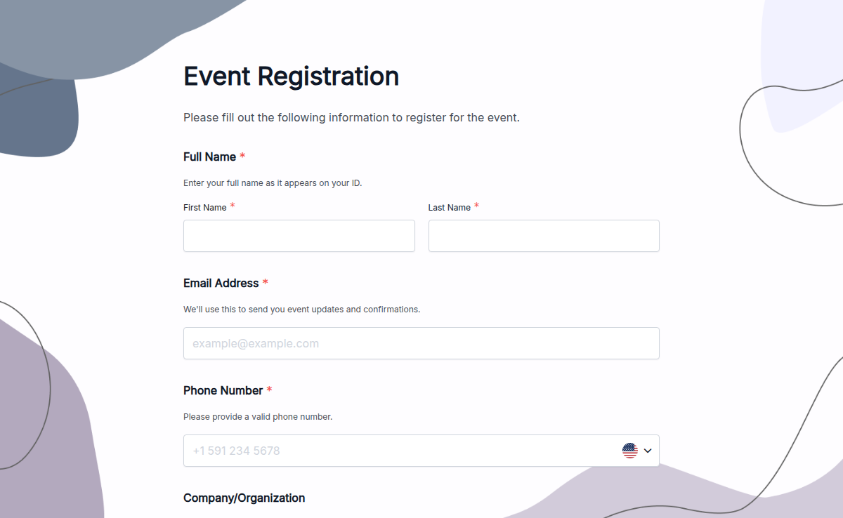 Event Signup Form