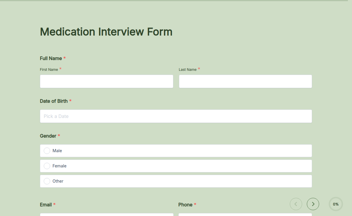 Medication Interview Form