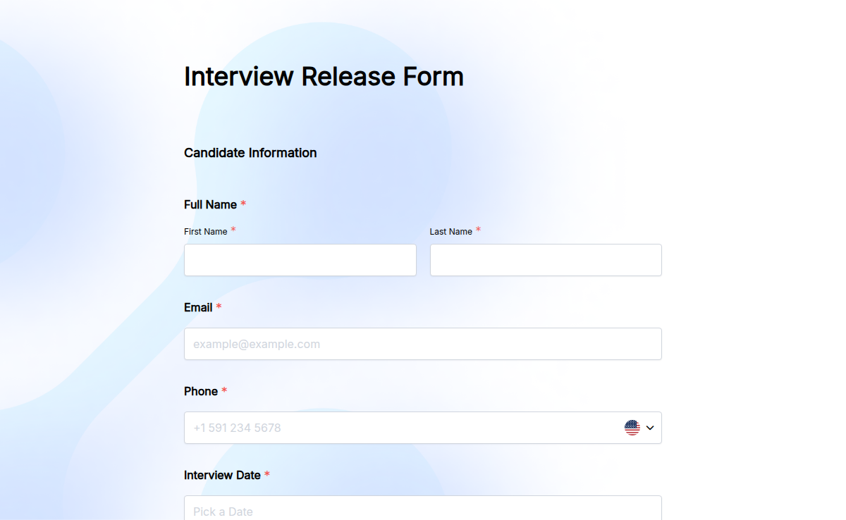Interview Release Form