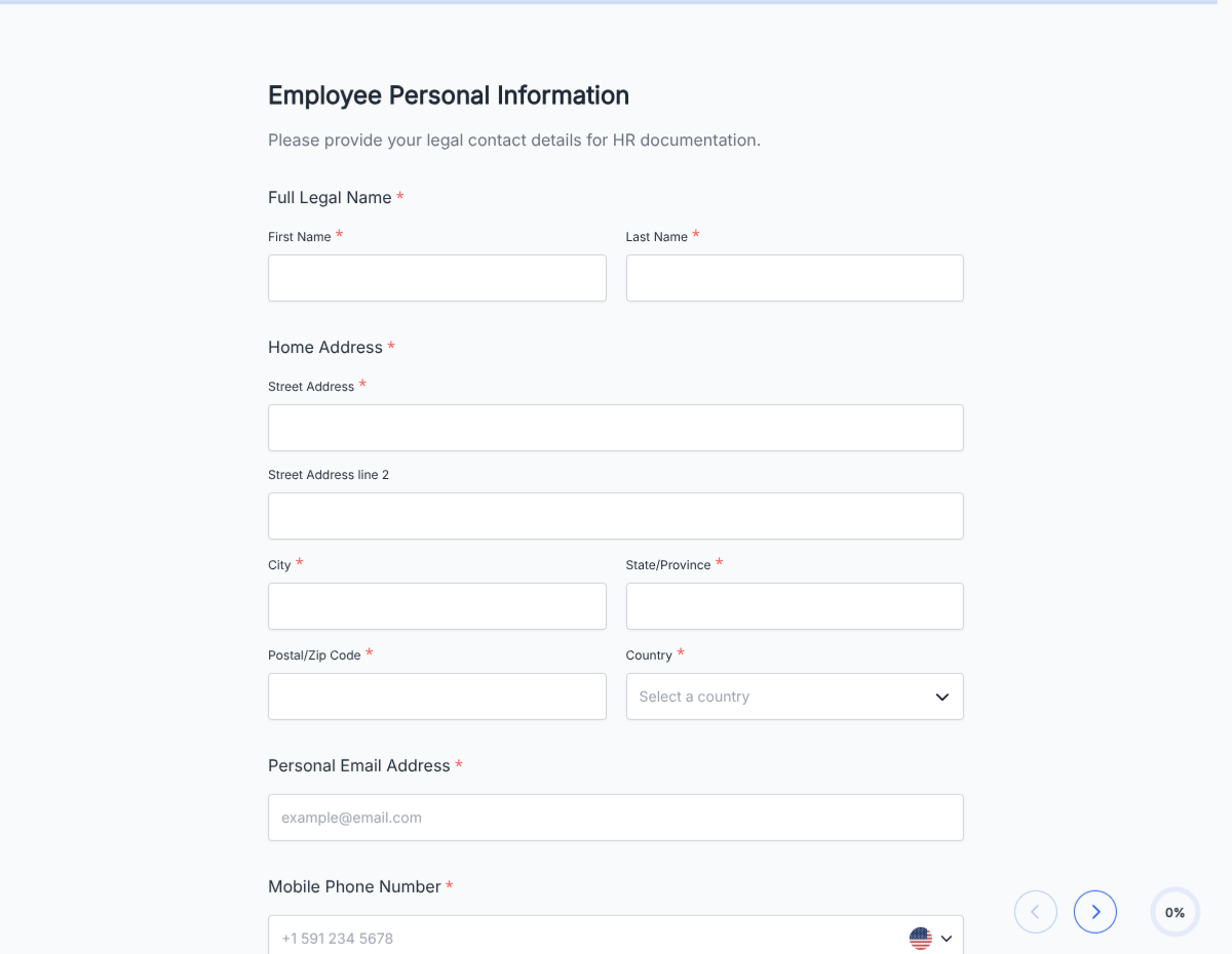 New Hire Paperwork Packet