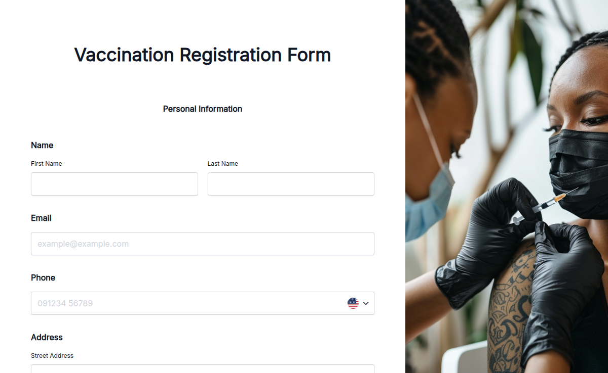 Vaccination Request Form template