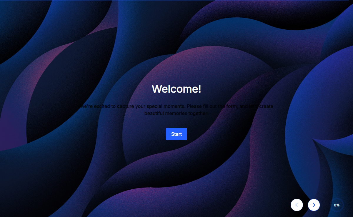 Photography Booking Form